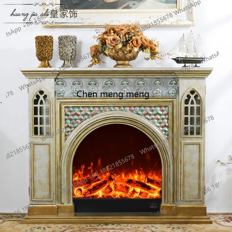 A07 lareira europeia simulação americana lareira de energia térmica armário decorativo lareira de madeira maciça rack