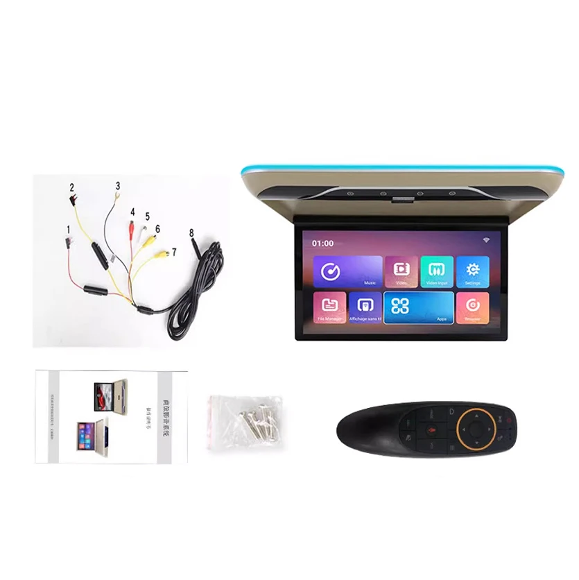 22 بوصة IPS 1080P شاشة أندرويد سقف جبل مشغل مراقبة السقف للمنزل المتنقل RV