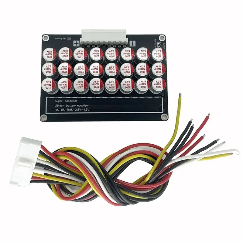 A04G-Lithium Battery 8S 5A Capacitor Active Balancing Board Ternary Lithium Iron Phosphate Energy Transfer Balancer