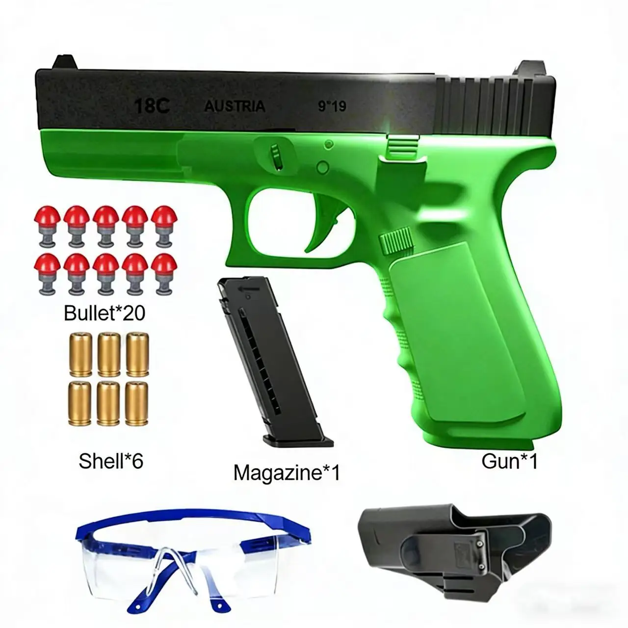 G18 Automatic Shell Ejection Soft Bullet Toy Gun G17 Airsoft Pistol Armas Children CS Shooting  Gun Toy for Boys