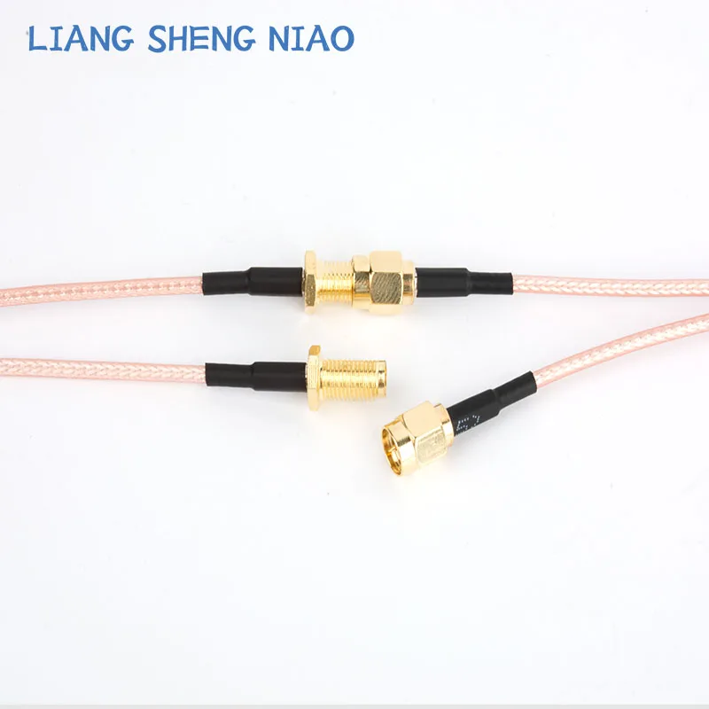 SMA to 2X SMA Male Female Y type Splitter Combiner jumper cable pigtail RG316