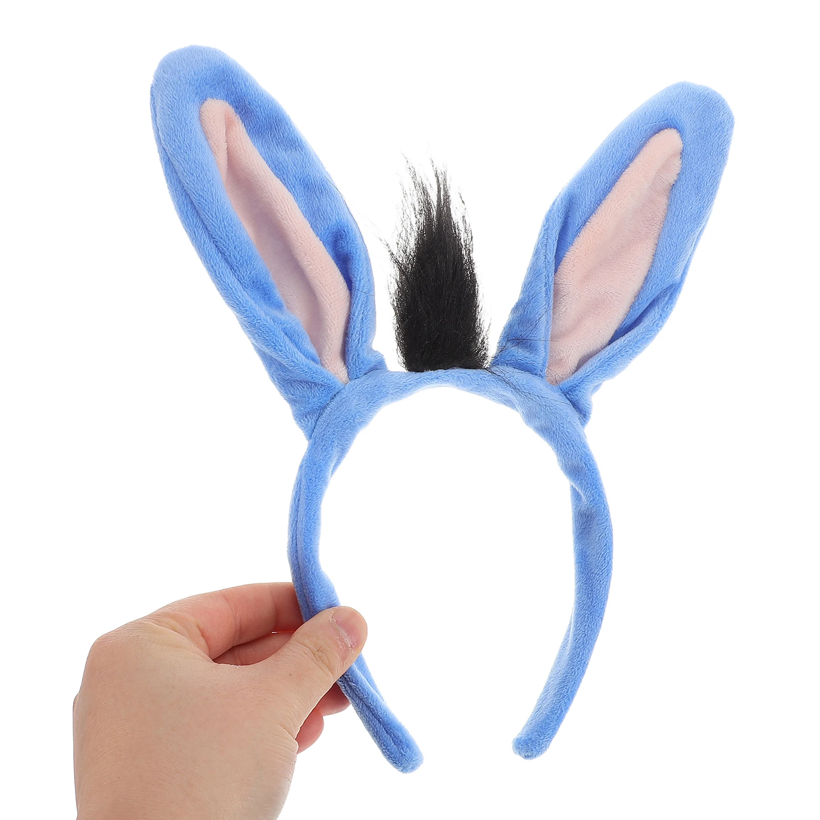 

Donkey Costume Ears and Tail Fancy Bow Tie Cosplay Animal Headbands Sky-blue Accessories