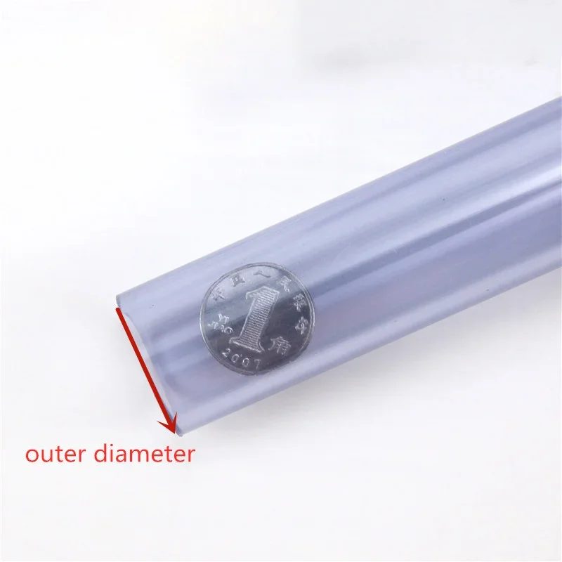 PVC Transparent Hard Plastic Water Pipe Aquarium Plexiglass Tube 1 PCS (50cm)