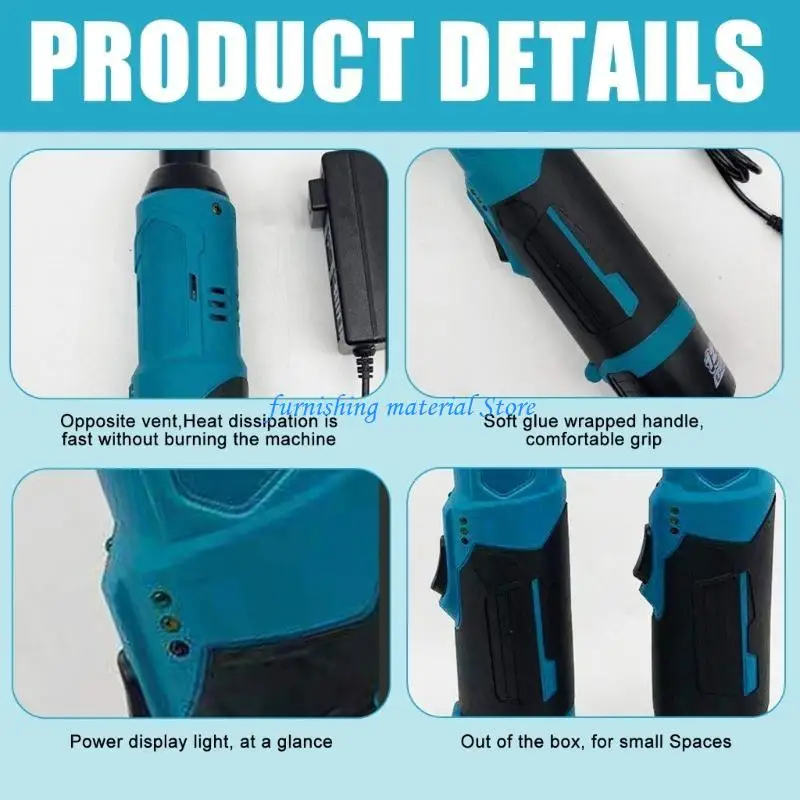 Chave catraca 12V Y5GD com chave elétrica portátil cabeça 3/8 polegadas para espaço apertado