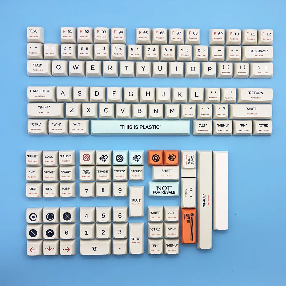 

ZUOYA PBT Keycaps 128Keys XDA Profile English/Korean/Russian KeyCap Dye Sublimation For Cherry MX 104/87/61 Mechanical Keyboard