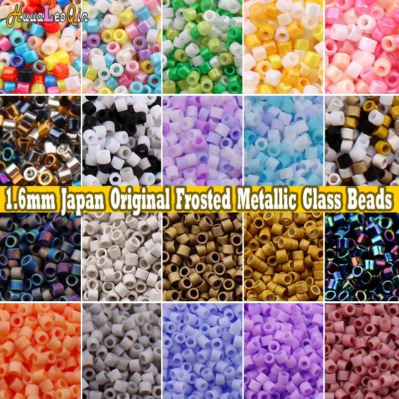 1000pcs 1.6mm Japan Original Frosted Metallic Glass Beads 11/0 Spacer Loose Seedbeads for Jewelry Making DIY Sewing Accessories