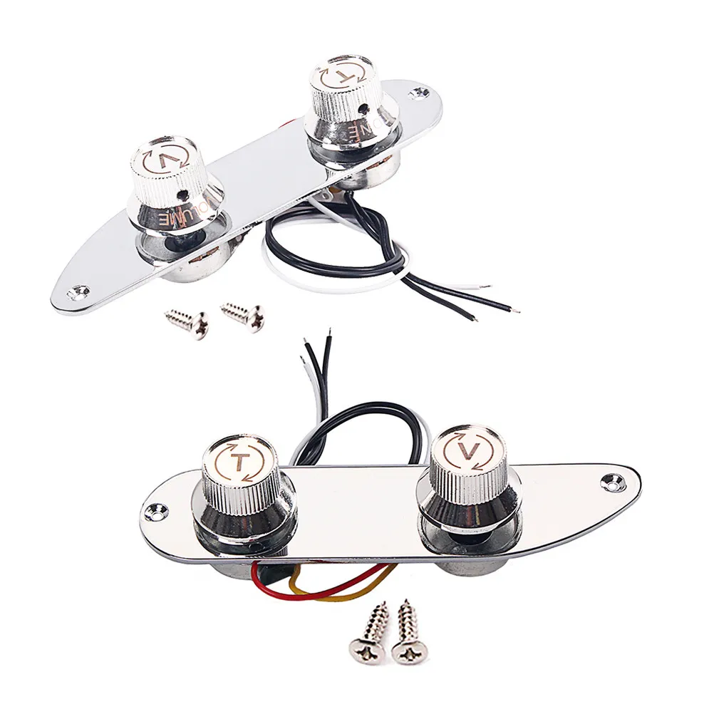 Prewired Metal Guitar Control Plate Loaded Replacement for Electric Guitar Parts Silver