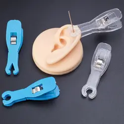 Pinza de perforación acrílica, pinzas redondas de triángulo abierto, alicates de aguja, pinzas para oreja, ombligo, nariz, herramienta de joyería corporal