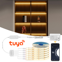 Multiple Layer Cabinet LED Lights DC12V Tuya Smart WiFi COB LED Strip Light Tape 320leds/M Bedroom Wall Kitchen Backlighting -Q