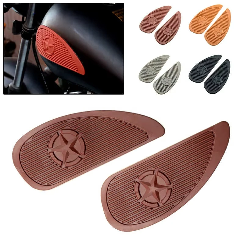 CG125 Retro Motorcycle Modified Fuel Tank Side Stickers Anti-Slip Side Protective Stickers Fuel Tank Stickers Universal