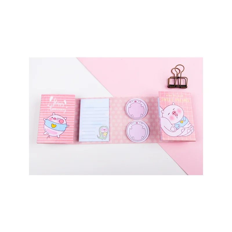 Korean Creative Stationery Simple Small Fresh Piggy Sticky Notes Cartoon Index Sticky Notes  Kawaii  Cute Decoration