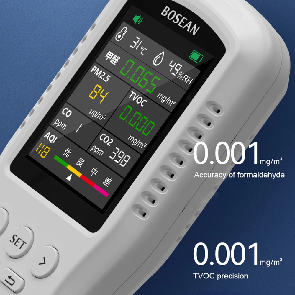 Portable Air Quality Monitor C - огляд і ціна Air Quality Monitor Co2 Pm2.5 Tvoc