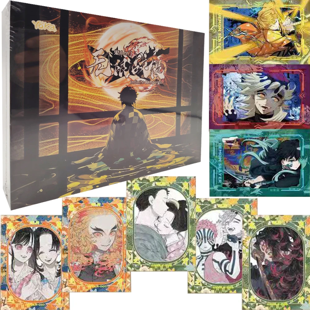 

Коллекционные карты аниме «Убийца демонов» для детей Kamado Nezuko Kochou Shinobu Q-версия, милый дизайн, карты с штампами, креативные подарки