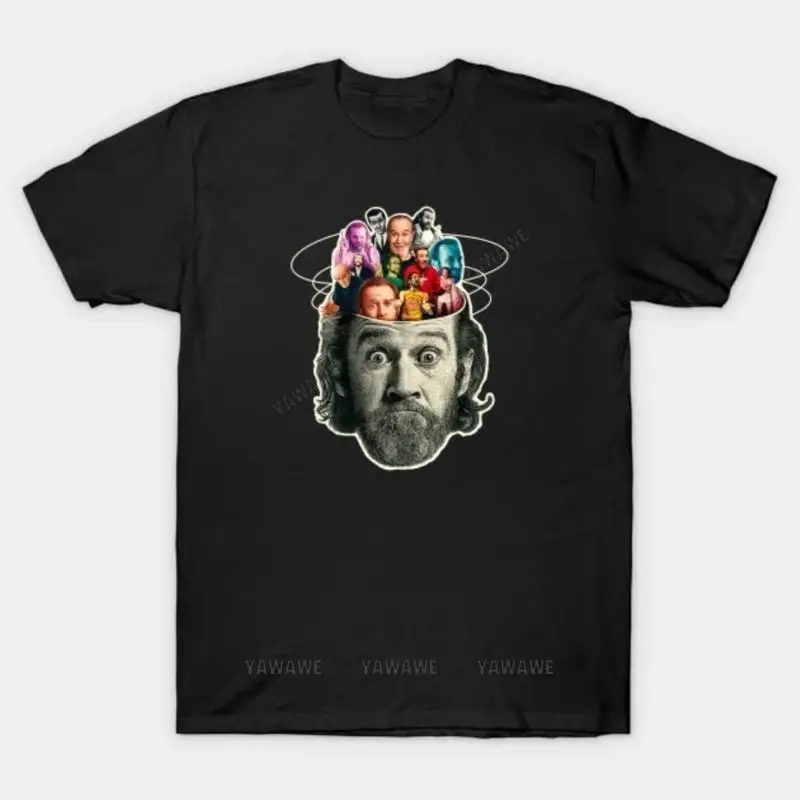 New fashion brand teeshirt cotton t-shirt George Carlin T Shirt male Oversized short sleeve black top unisex casual tee-shirt