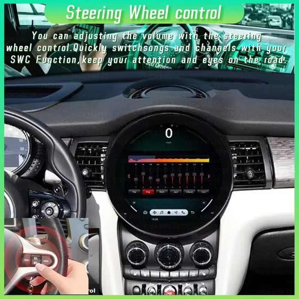 Android Car Radio For BMW Mini Cooper Countryman R60 R61 2016-2023 Multimedia Player GPS Navigation Carplay Auto BT Head Unit