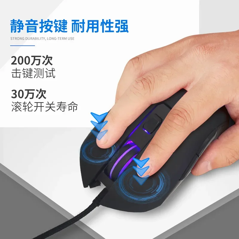 USB-C เมาส์เรืองแสงสีสันสดใสสําหรับเมาส์คอมพิวเตอร์โน้ตบุ๊กประเภท C เมาส์สําหรับเล่นเกม