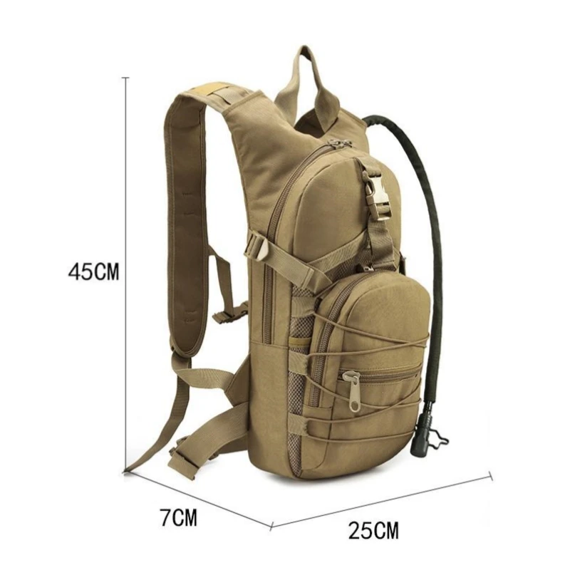 Mochila tática com bexiga para homens, bolsa de água para ciclismo, mochila de bicicleta, molle, esportes ao ar livre, escalada, caminhadas,