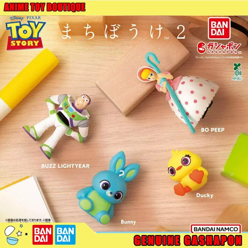Bandai Toy Story Buzz Lightyear Bo Peep Bunny Ducky Relax Lying Posture Gashapon Ball Pixar Cartoon Figures Ornament Genuine