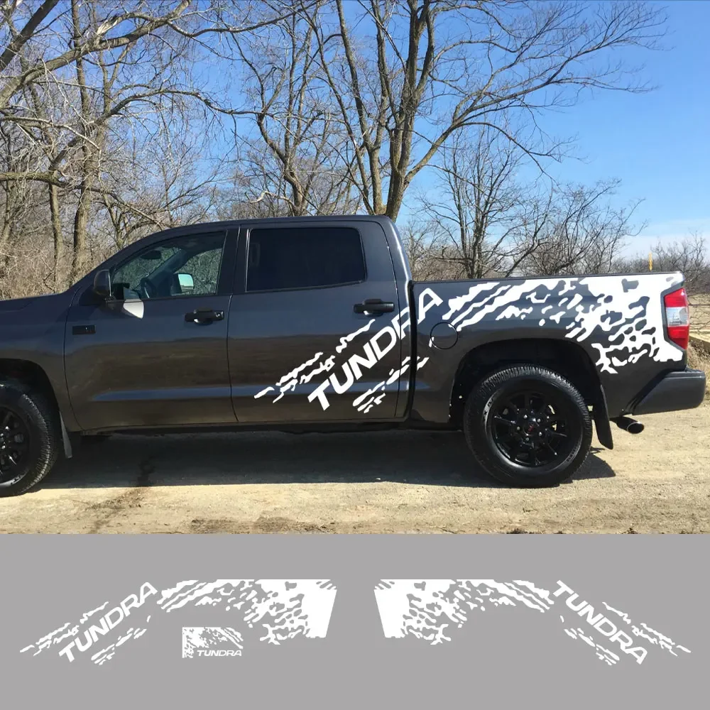 

Pickup Body Side Stickers For Toyota Tundra TRD Limited SR5 Truck Splash Grunge Decor Decals Trunk Vinyl Covers Auto Accessories