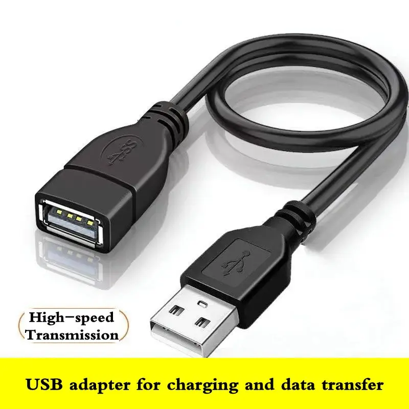Pure Copper USB 2.0 Male and Female Extension Printing Docking, Copying Charging Data Cable AM-AF AM-BM AM-AM Connection Cable