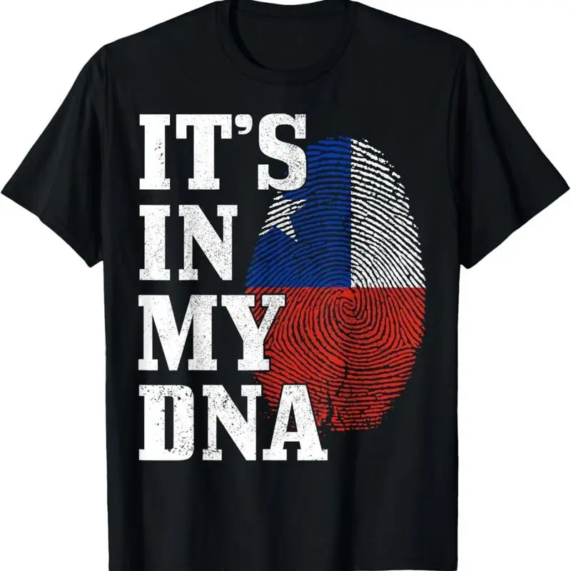 

Chile It'S In My Dna Fingerprint Chilean Flag Pride T Shirt