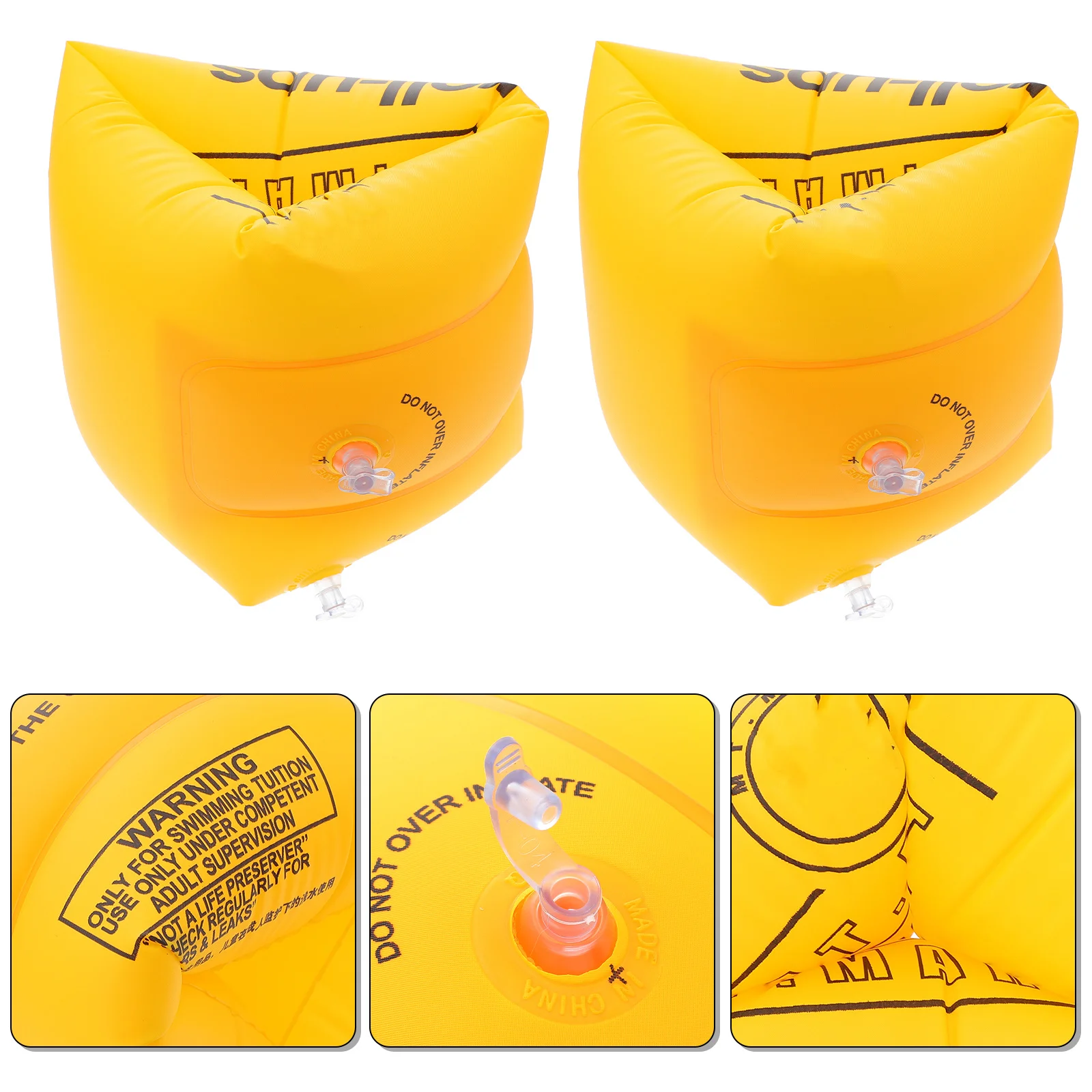 

2pcs Inflatable Swim Armband For Swimming Arm Floaties Pool Party Floaties Round Safety Design Pvc Material Smooth Edge Portable