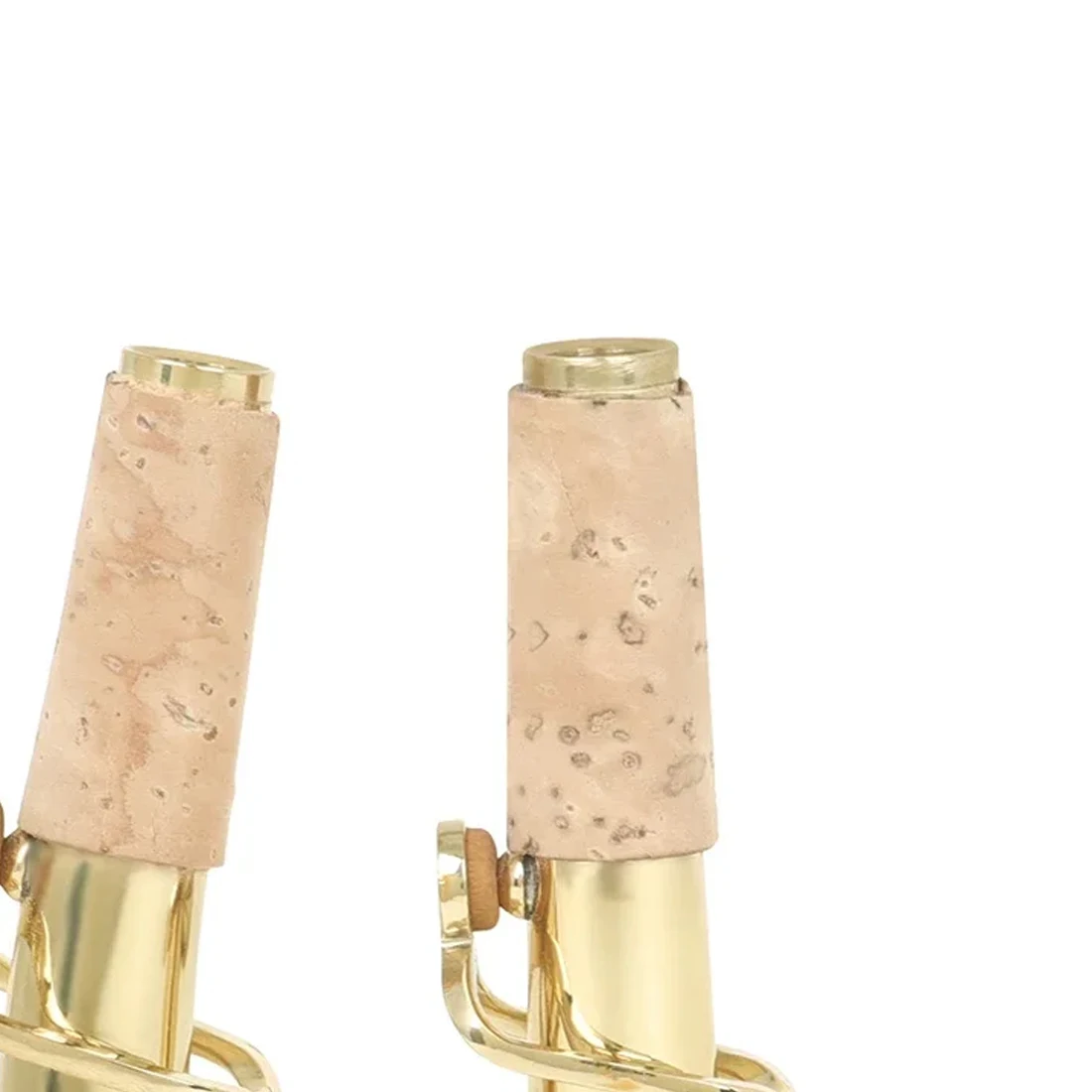

Bb Soprano Saxophone Neck Set 2Pcs Brass Saxophone Straight Neck Bend Neck with Cork Chip Woodwind Instrument Replacement Parts