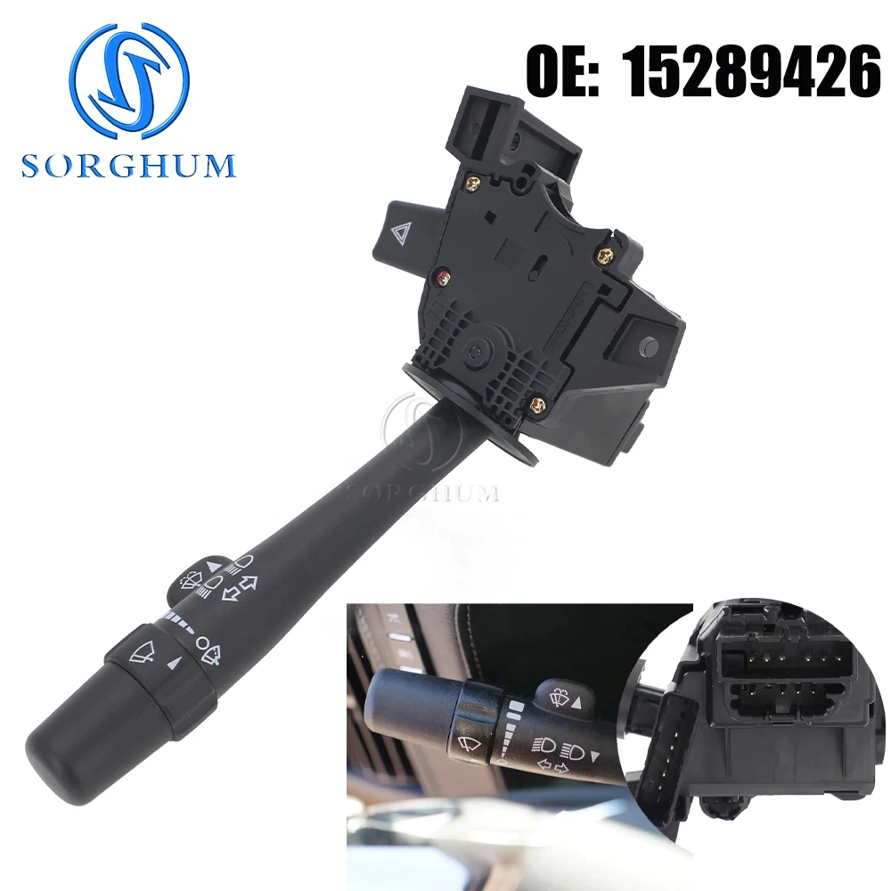 15289426 سيارة بدوره إشارة التبديل لشروليه إمبالا المحدودة مونتي كارلو 2006-13 ممسحة زجاج أمامي متعددة الوظائف التبديل 10349752 #1