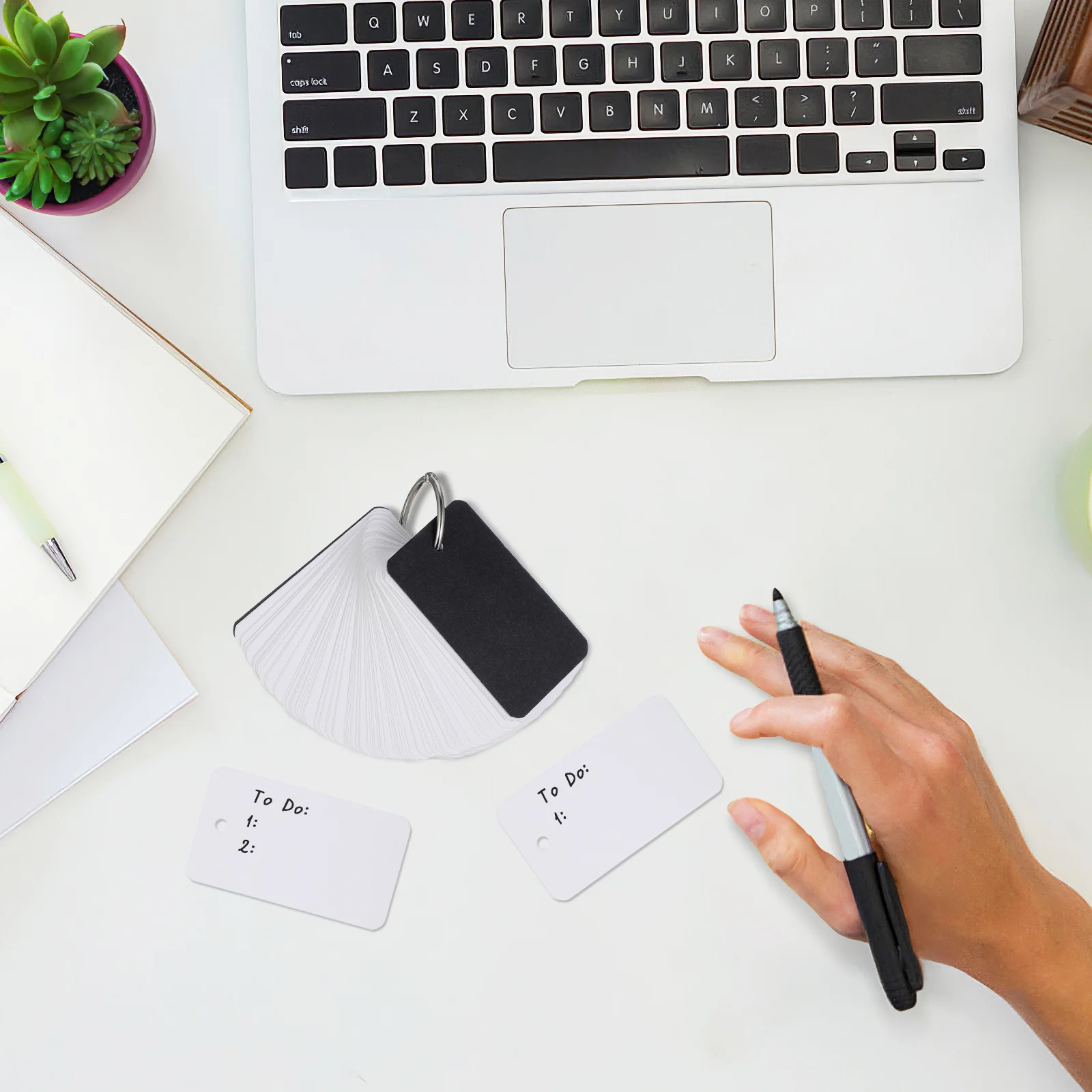 100Pcs Blank Alphabet Cards Literacy Stationery Easy Refillable Note Pads for School Office Portable Notepads Blank Notepads