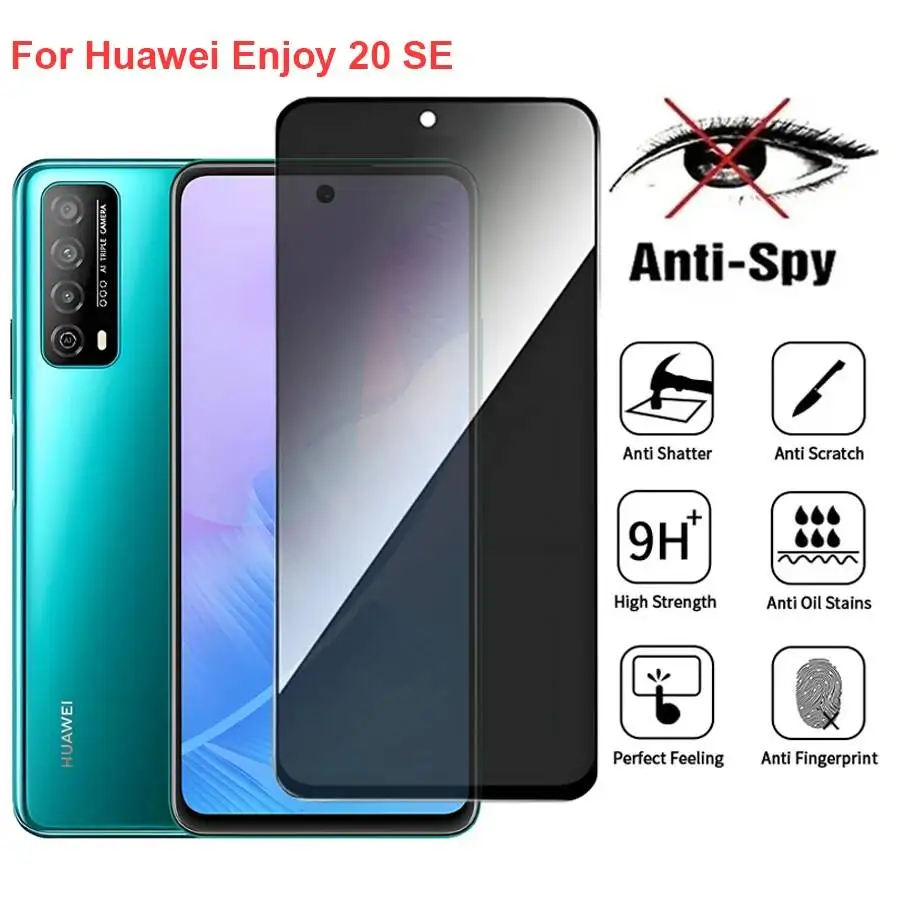 

Enjoy 20 Anti Spy Privacy Tempered Glass Screen Protector Compatible For Huawei Enjoy20 SE Phone Film