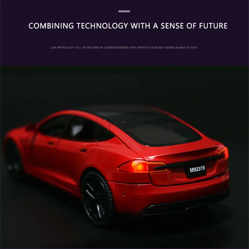 1:24 Model S MODEL 3 Model Y Alloy Car Model Diecasts Metal Sports Vehicles Car Model Simulation Sound and Light Kids Toys Gifts