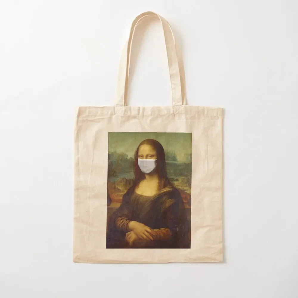 

Mona Lisa in mask Tote Bag cloth bag woman shopping bag logo