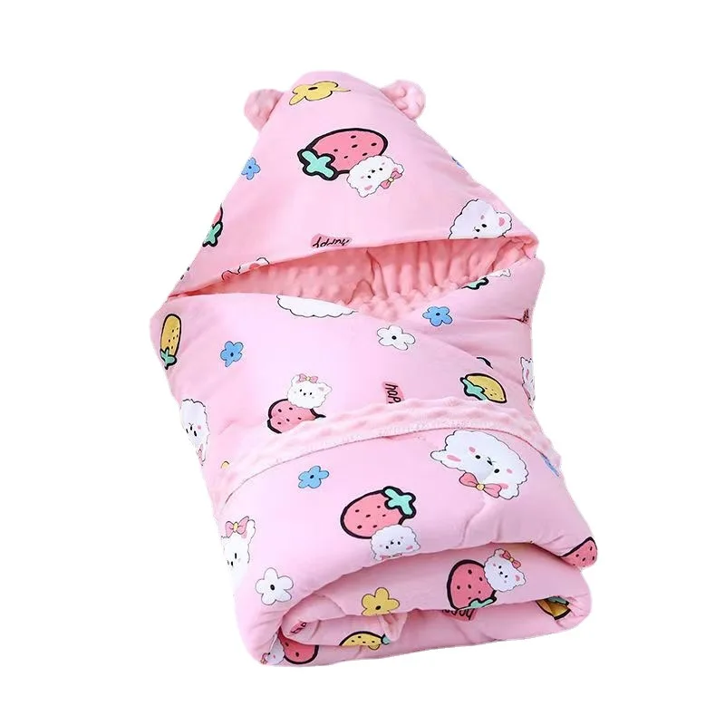 Coperte per bambini autunno inverno addensato velluto di soia neonato borse per fasce antiurto coperte Baby Shower piccola trapunta