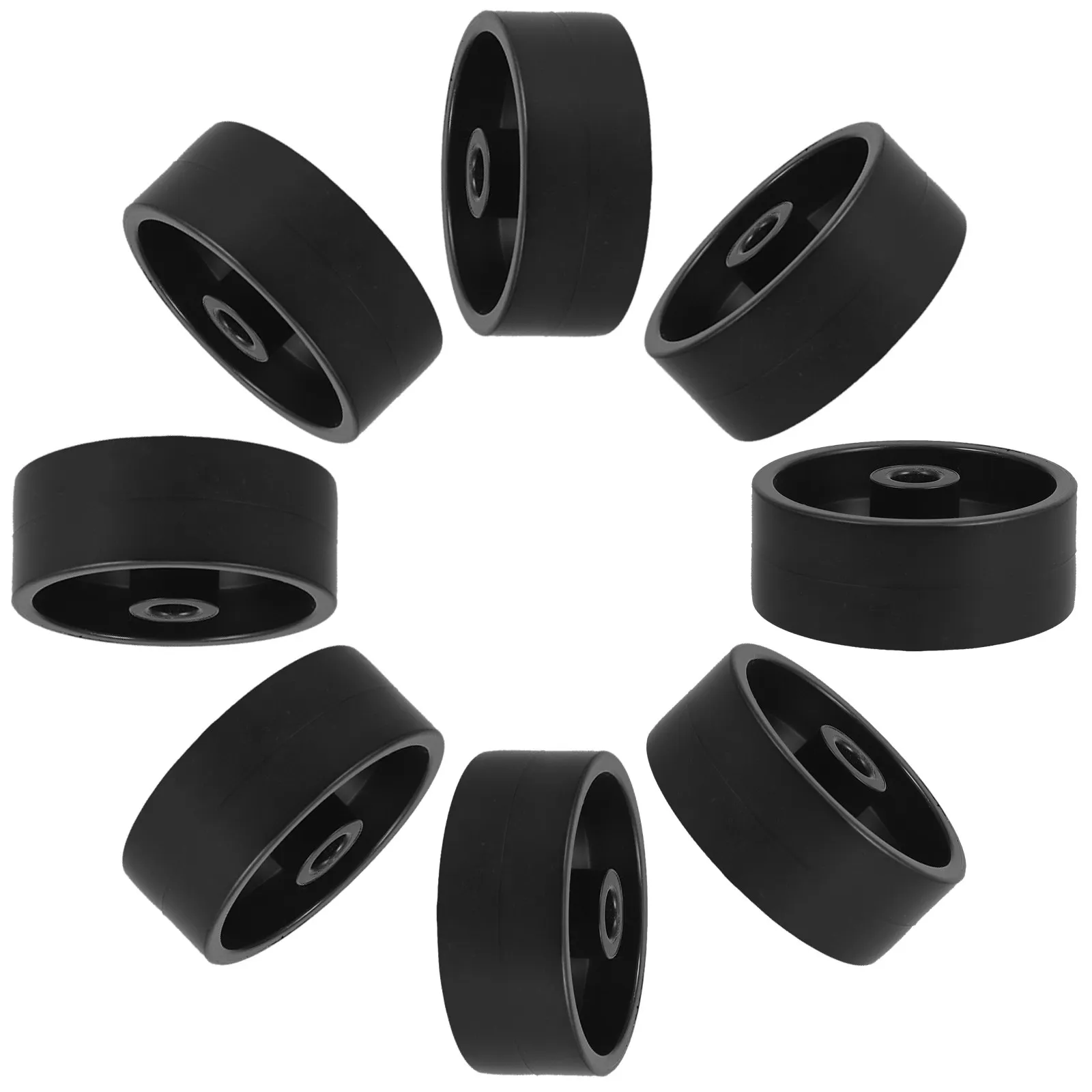 8 Pcs Outdoor Heater Wheels Grill Replacement Parts Propane Black Plastic Caster