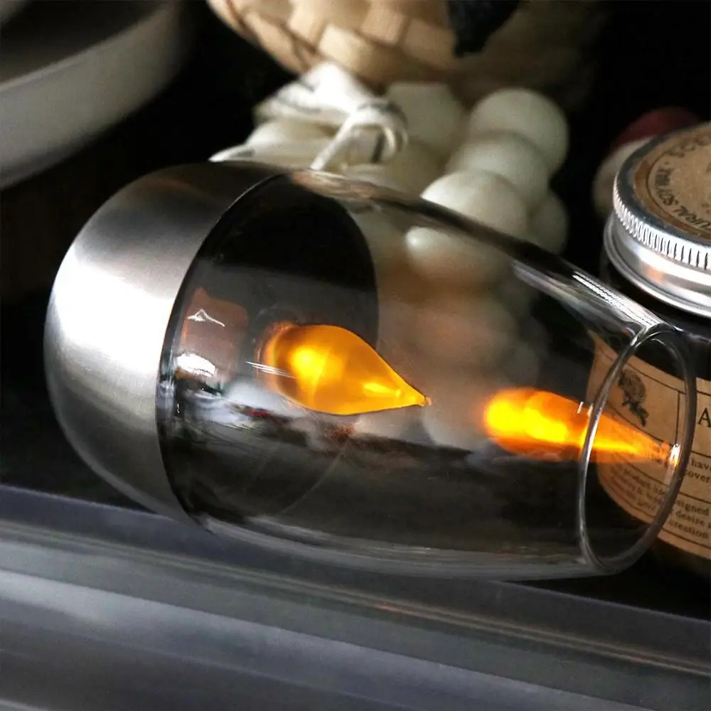 

Easy Install Solar Light Candle Light Candle Shape Stainless Steel Night Light LED Light Flameless Tea Light Halloween