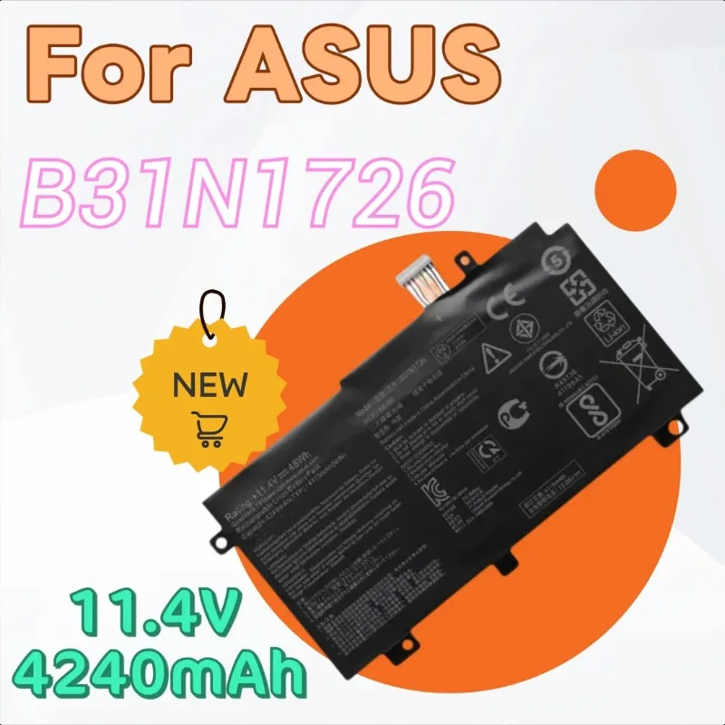 

New Replacement Laptop Battery 4240mAh B31N1726 for ASUS TUF Gaming FX80G FX80 FX86 FX86FM FX504 FX504GD FX504GE FX504GM FX505DT