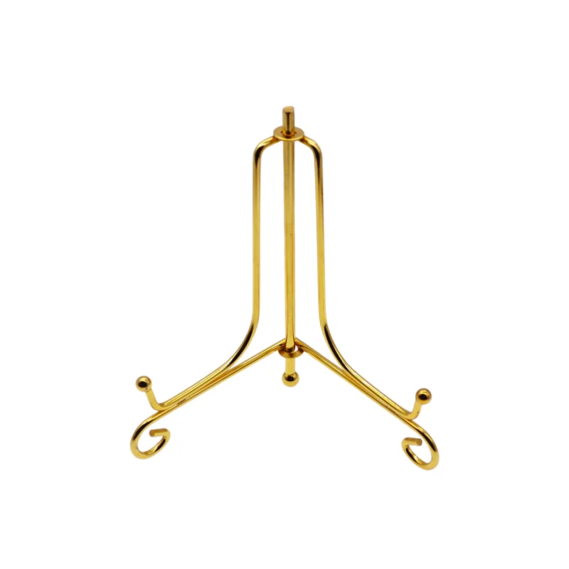 Gold Iron Display Stand Metal Easel Stand for Picture Frame Decorative Plate Book Photo Anti-Slip Display Dish Rack Shelf