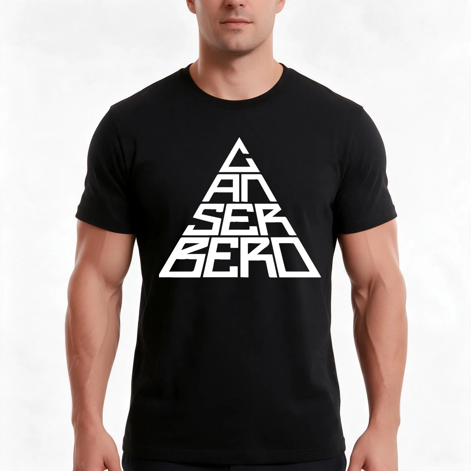 CANSERBEROLogo Shirts Classic T-Shirt, Summer Casual Cotton Tee, Oversized Streetwear Tops, Vintage Graphic Print, 100% Cotton