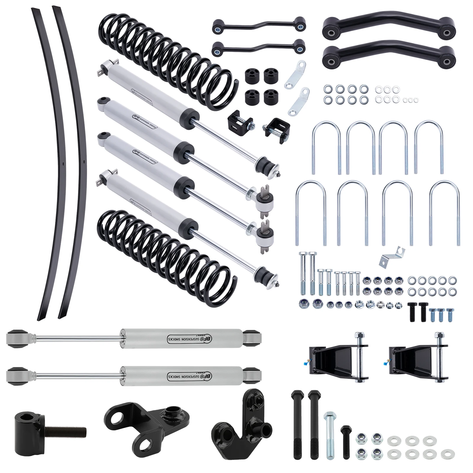 

Подъемный комплект 4,5 дюйма для Jeep Cherokee XJ 1984-2001, двойной стабилизатор рулевого управления + пружины