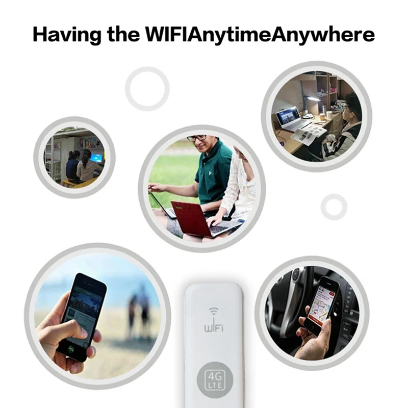 A14M U6 4G WiFi Dongle Support External Antenna Port 150M USB LTE Mobile Hotspot Portable Sim Card Router with 1 Antenna