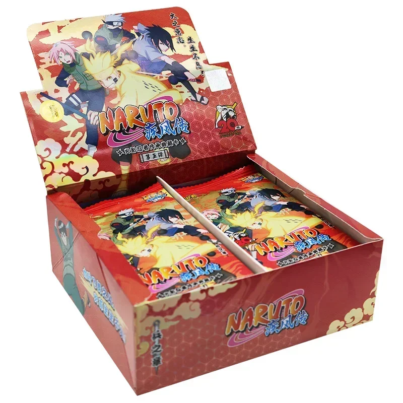 KAYOU Original Naruto serie completa paquete de refuerzo de tarjetas figura de Anime tarjetas de colección raras tarjeta Flash juguete para niños