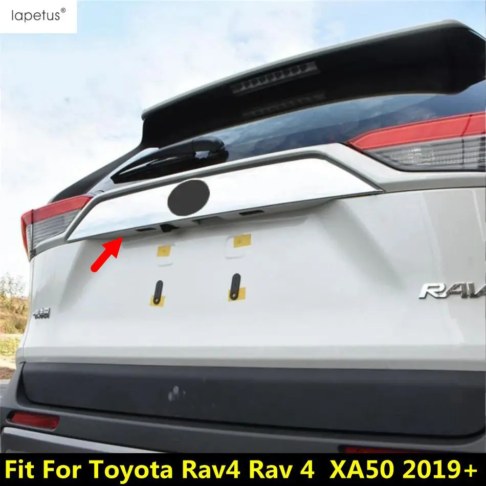 

Car Rear Trunk Tail Gate Door Strip Decoration Cover Trim Stainless Steel Accessories Fit For TOYOTA RAV4 Rav 4 XA50 2019 - 2024