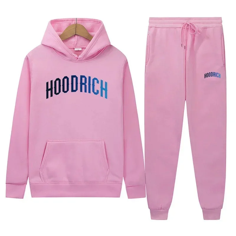 Setelan Sweatshirt Sporty Pria dan Wanita dengan Cetakan Huruf Musim Gugur/Dingin 2025 - Klasik, Retro, Nyaman dan Serbaguna