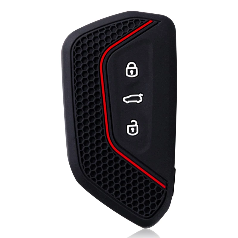 حافظة مفاتيح السيارة غطاء كامل لشركة فولكس فاجن فولكس فاجن جولف 8 MK8 ID.3 ID.4 كوبرا سكودا اوكتافيا سيات ليون MK4 2020-2024 سلسلة مفاتيح أوتوماتيكية #6