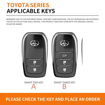 Kožený kryt na klíče od auta pro Toyota Hilux Fortuner Land Cruiser Camry Coralla Crown RAV4 Highland Keychain Příslušenství 10 nejlepší prodej Kryt klíče Toyota Fortuner - №8