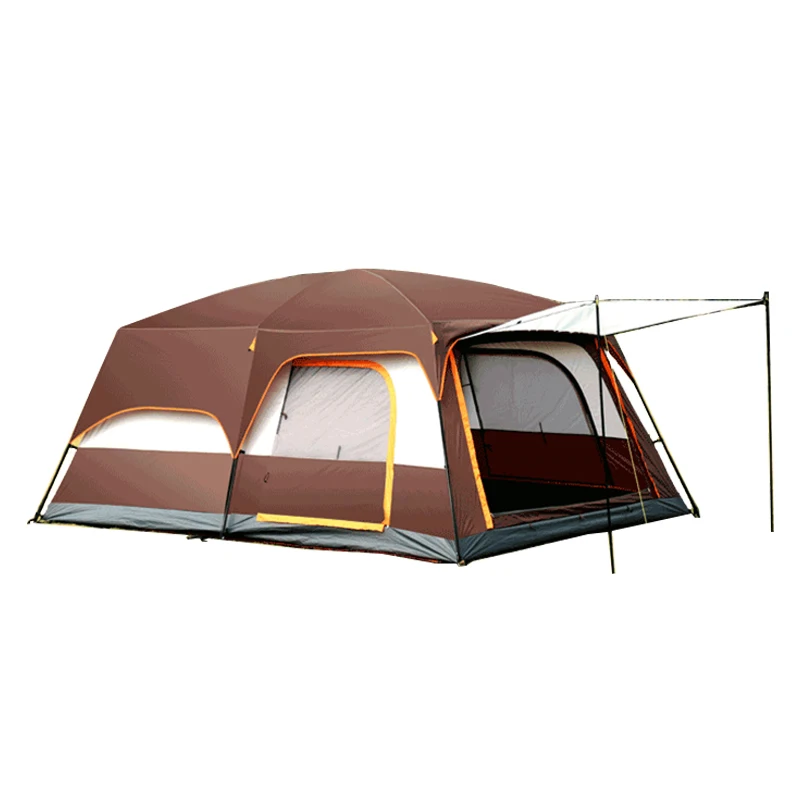 Family Friends Outdoor Big Camping Tents 8-12 Persons Large Space Double Layers 2 Rooms 1 Living Room Waterproof  Tent