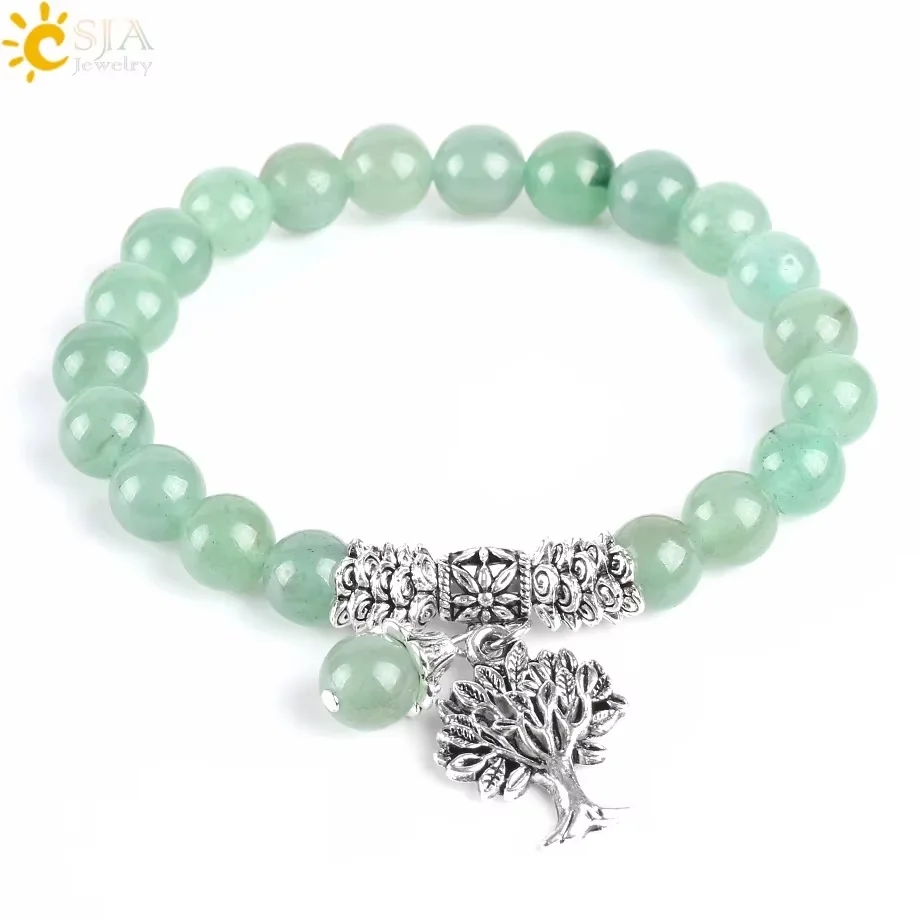 CSJA Kristall-Elastik-Armband Vintage Handgefertigter Charm Naturstein Rechteckiges Armband Schmuck Damen Herren Armreif Accessoire H871 – Detail 12