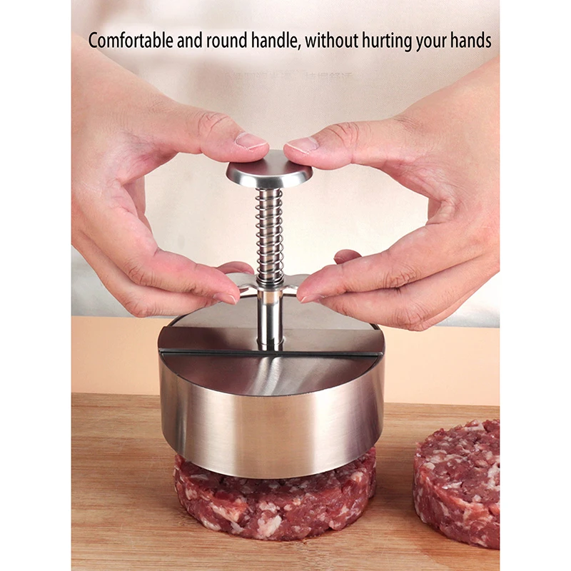 

Пресс для гамбургеров, кухонные инструменты для мяса, посуда, пресс для мяса для гамбургеров, пресс для мяса из нержавеющей стали, форма для наполнения мясного пирога