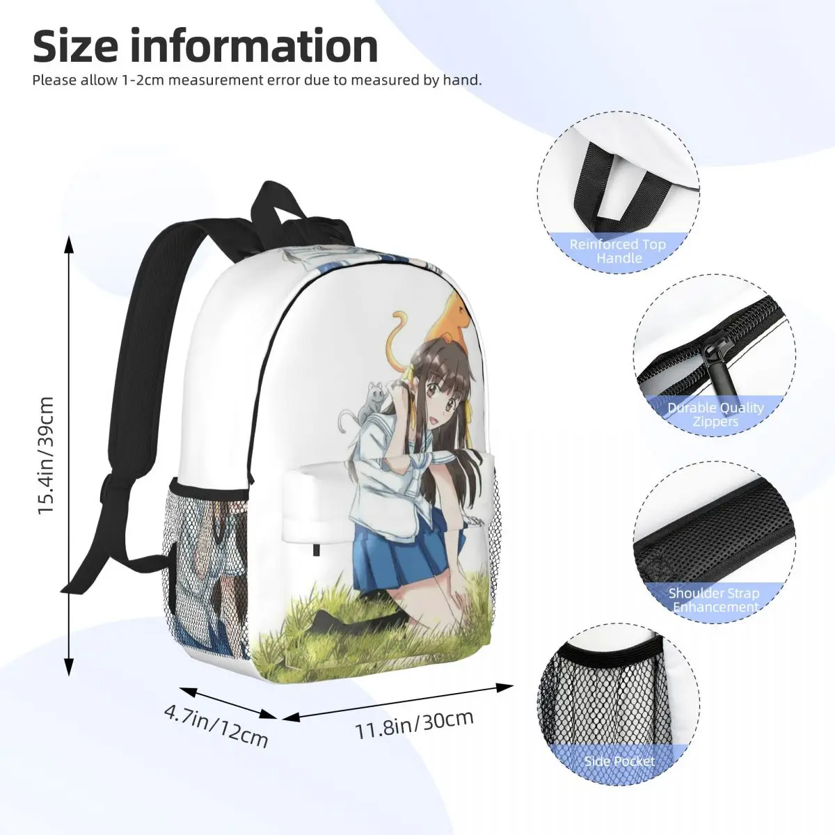 Fruits Basket Anime Backpack Daypack Large Capacity Boys Girls BookBag Shoulder Bags for Men Women Children School Bag