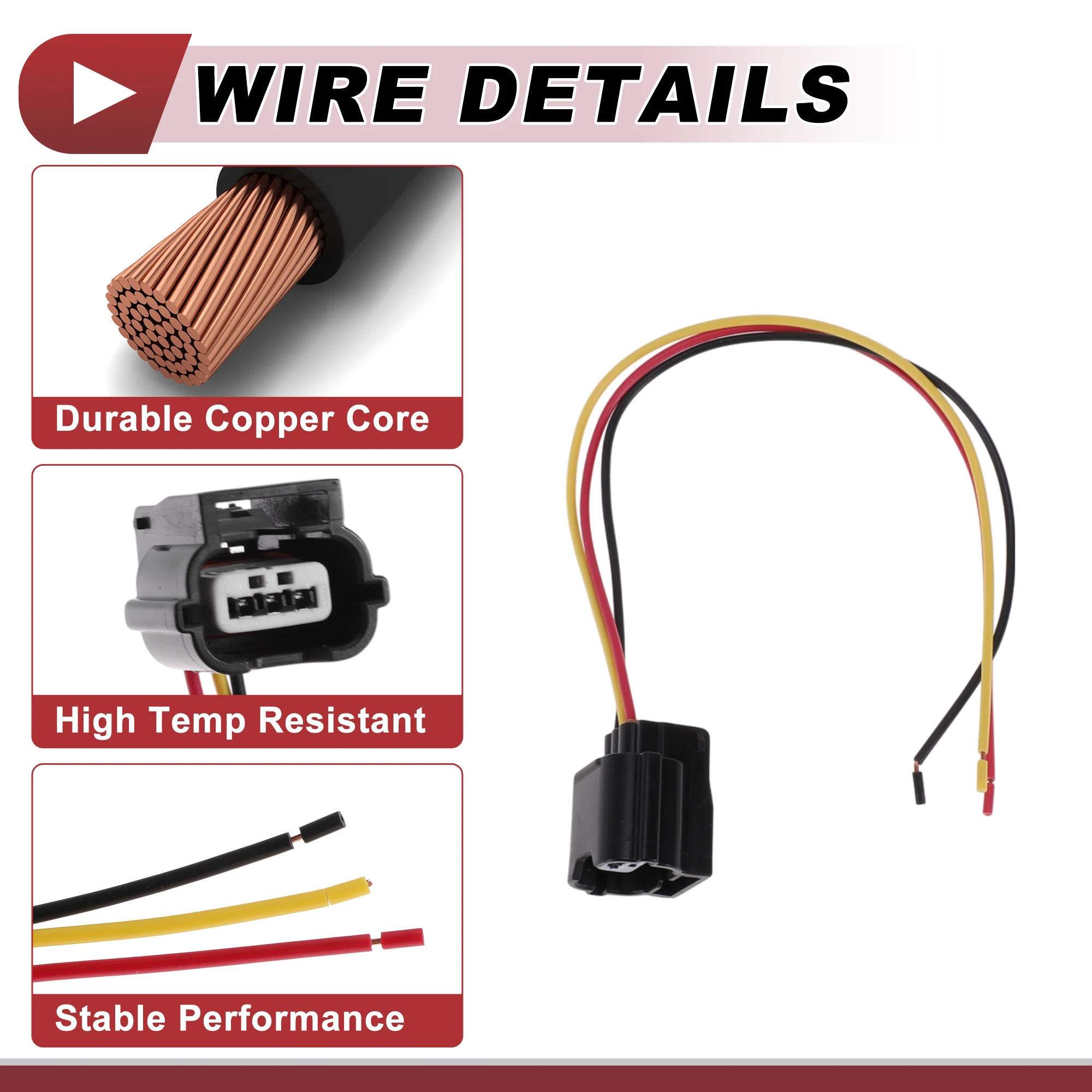 Fiação do soquete de luz UXCELL para Toyota Land Cruiser Prado 2017-2022 No.8153660C30